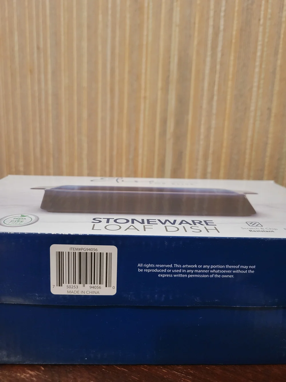 Elise Blue Stoneware Loaf Dish - Elegant Baking Casserole NWT